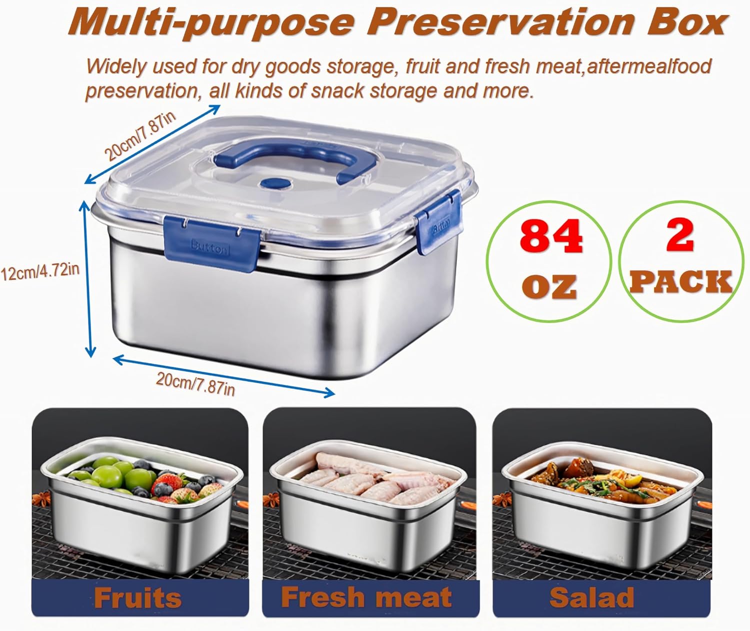 Lekvrije roestvrijstalen voeds - Food Storage Oven Safe recensie en prijs